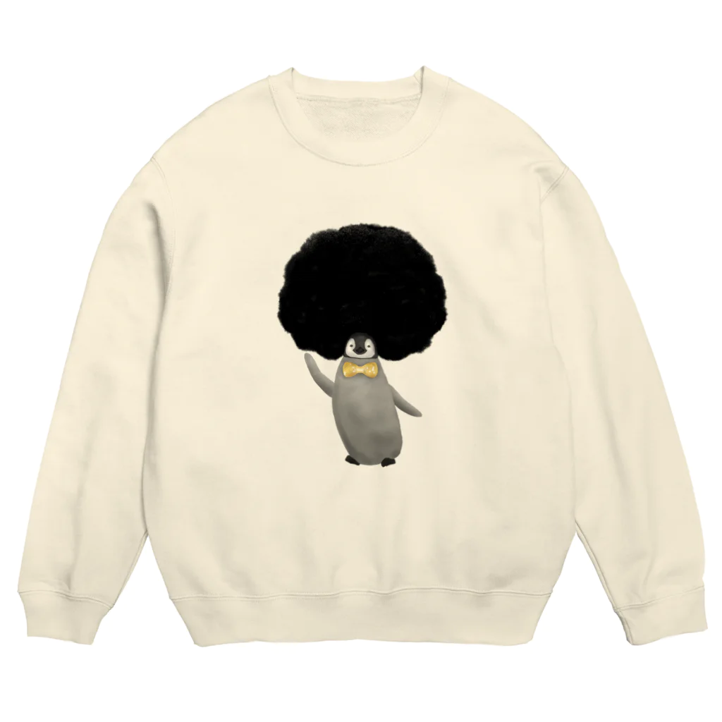 Icchy ぺものづくりのアフロペンギン Crew Neck Sweatshirt