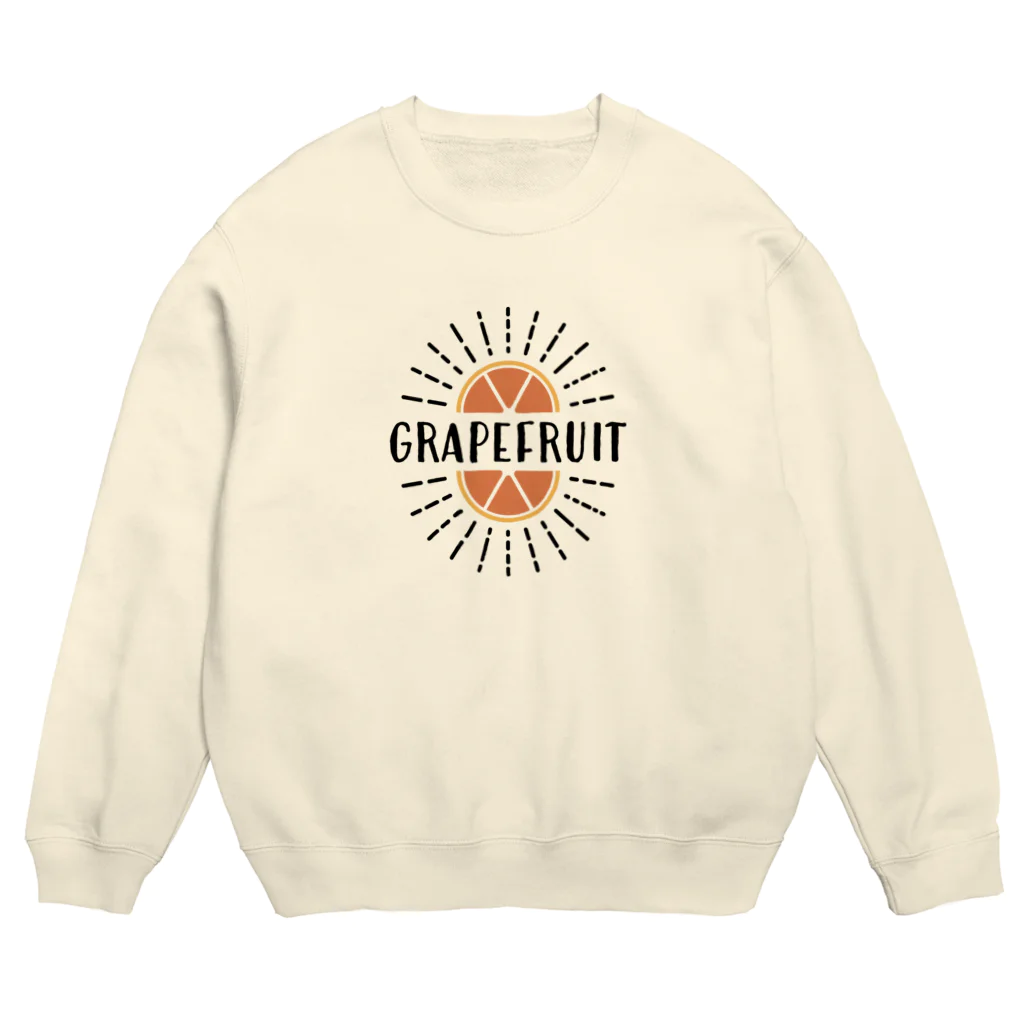 HBridge Storeの太陽のようなグレープフルーツのロゴのデザイン Crew Neck Sweatshirt