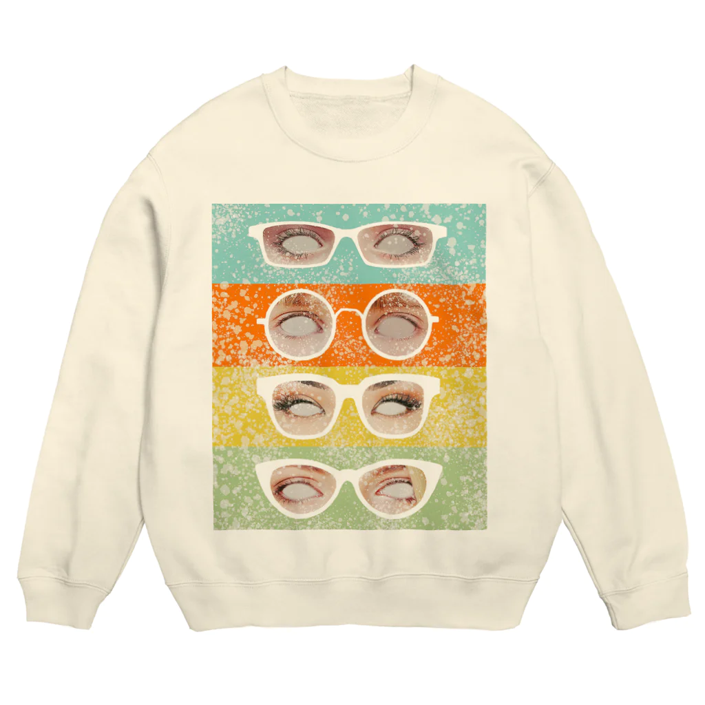 yamachan0201のglasses window Crew Neck Sweatshirt