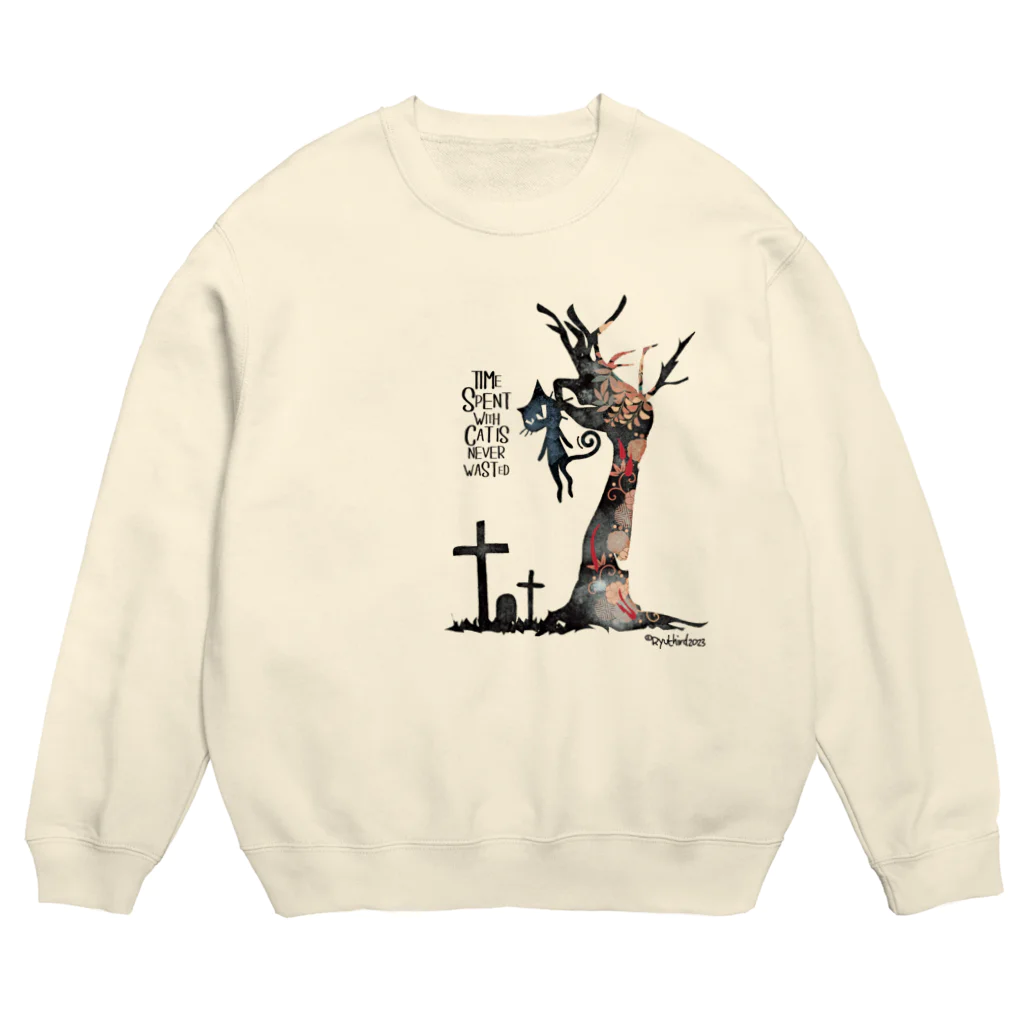 Ryuthirdの猫の木 Crew Neck Sweatshirt