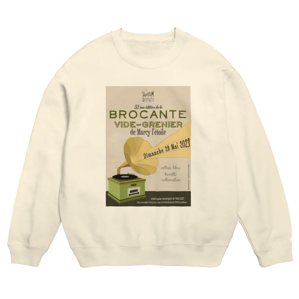 YS VINTAGE WORKSのフランス・マルシー　ブロカント　2023　蓄音機 Crew Neck Sweatshirt