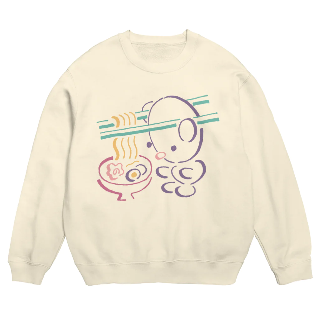 ヌトグランのミミハシ・らぁめん Crew Neck Sweatshirt