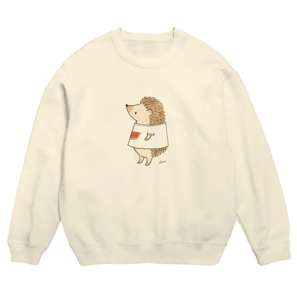 なみはりねずみのスイカTシャツはりねずみ Crew Neck Sweatshirt