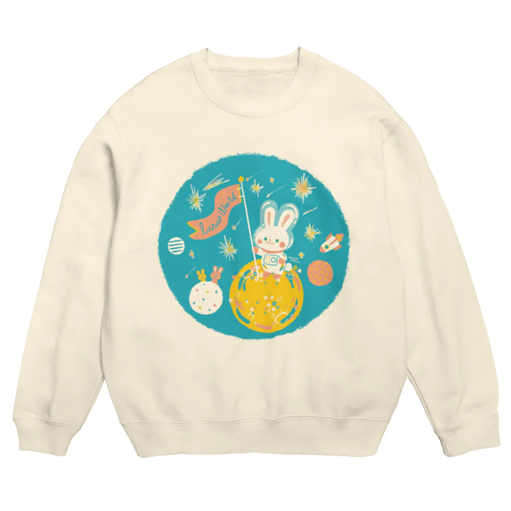 すずきいときちの月世界(丸) Crew Neck Sweatshirt