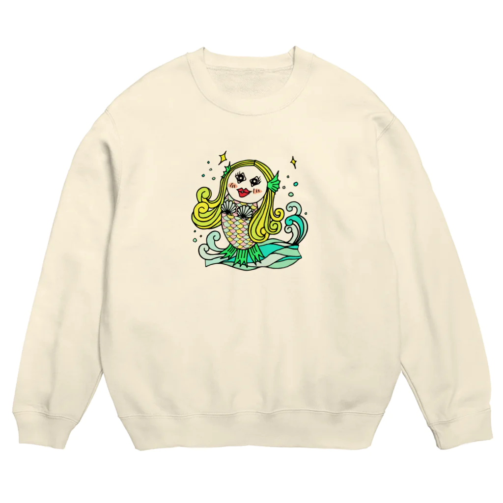 quatre vingt huitのamabieちゅあん-カラー Crew Neck Sweatshirt