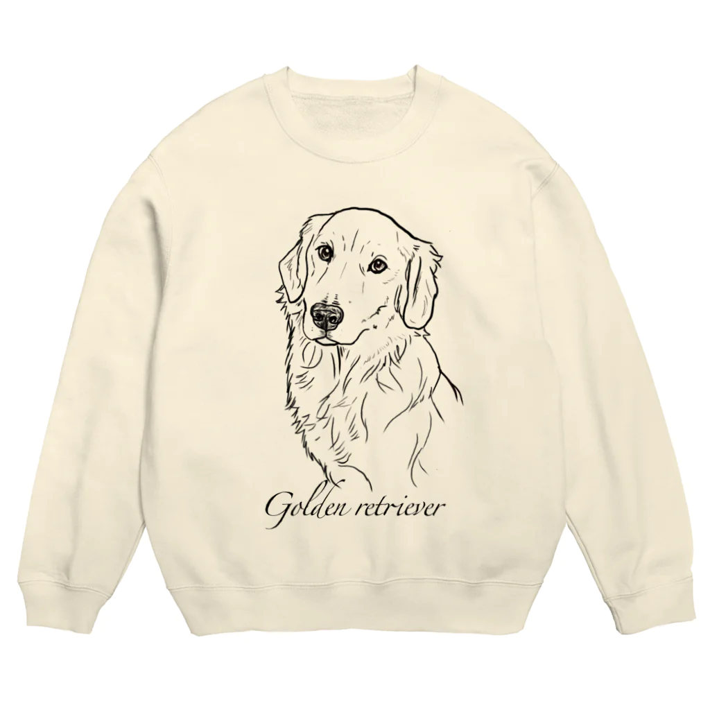 春風工房のゴールデンレトリバー Crew Neck Sweatshirt