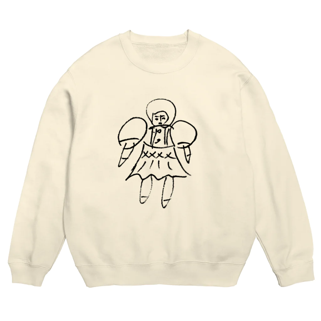 eerie-eery商會のおばあちゃんの絵描き歌(人形） Crew Neck Sweatshirt