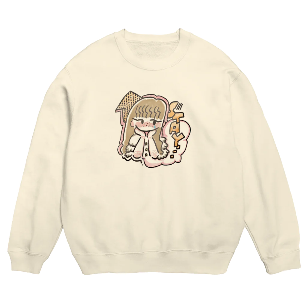 〰️➰わにゃ屋さん➰〰️のSTAY HOME GIRL Crew Neck Sweatshirt