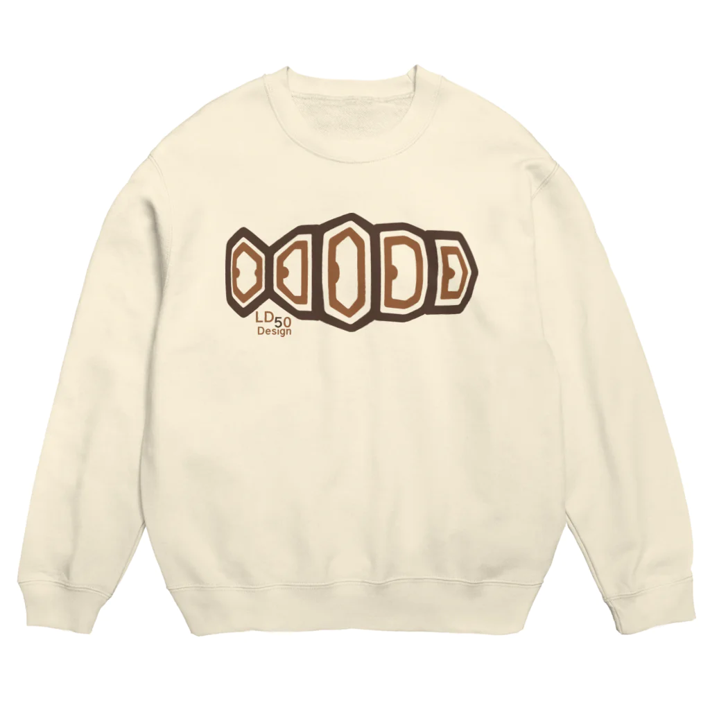 LD50Designのヒョウモンリクガメ-カメ Crew Neck Sweatshirt