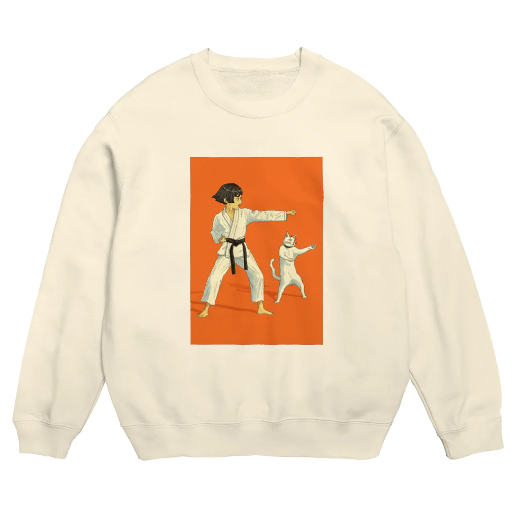 とまともずくの猫とたたかう Crew Neck Sweatshirt