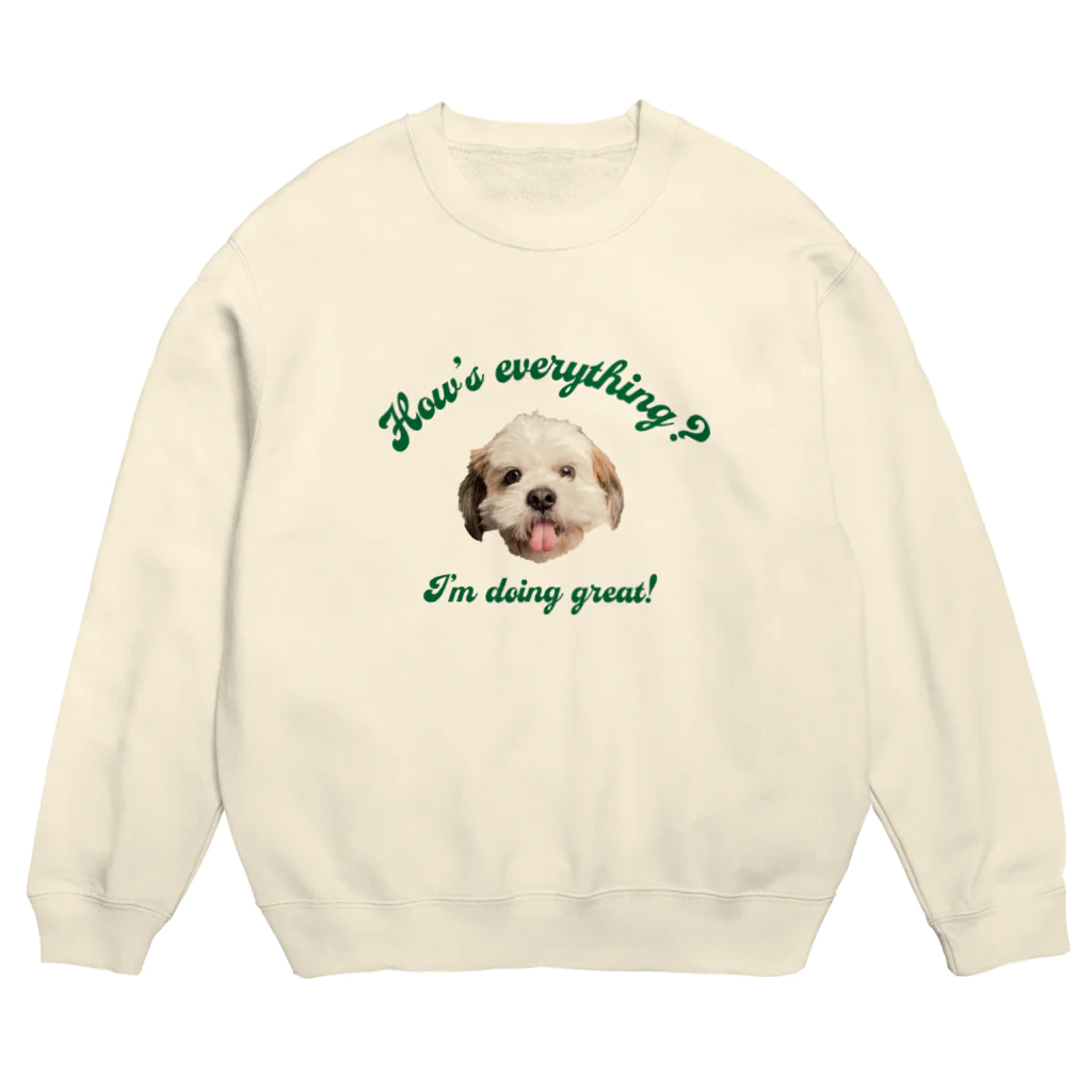 onigiri-dayoの🐶いぬ・犬・DOG・ワンワン Crew Neck Sweatshirt