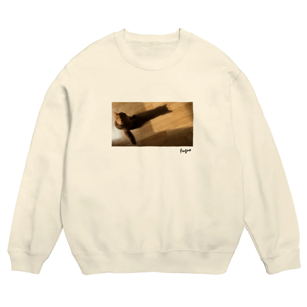 ふぐおの猫と影 Crew Neck Sweatshirt