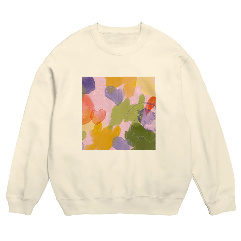 SHOP 琥珀糖のまみのcolorful01 Crew Neck Sweatshirt