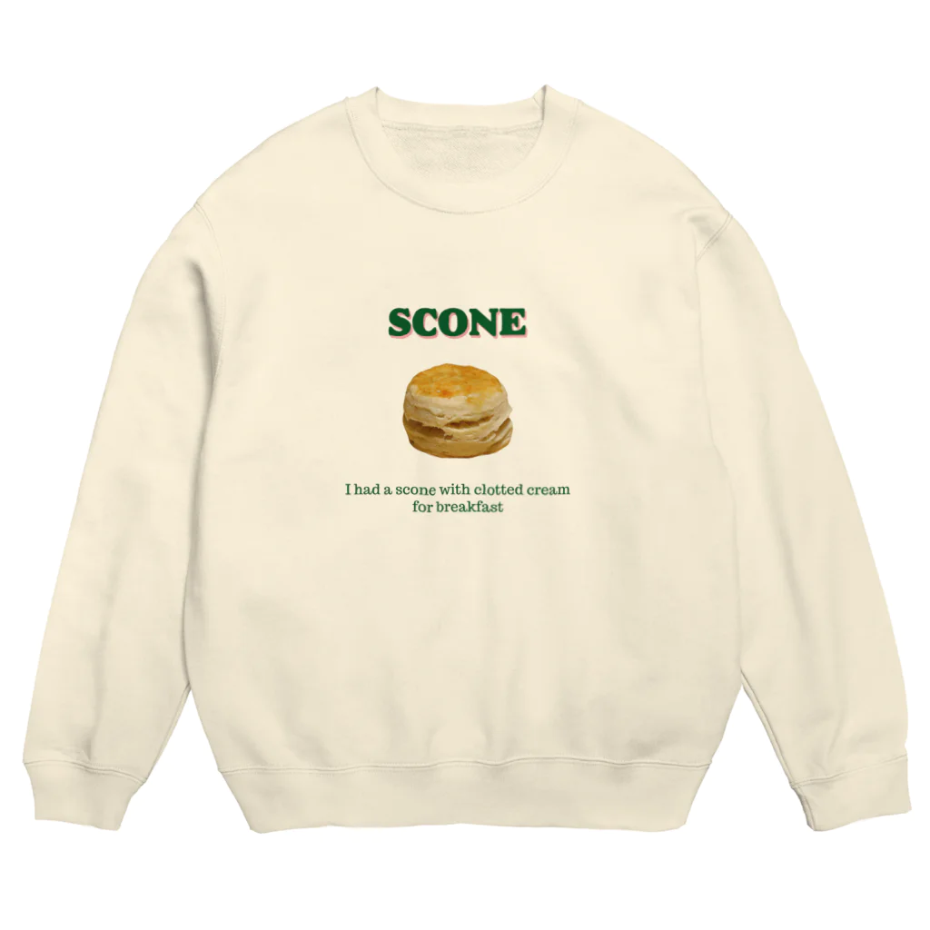 Vintage na Teatime（紅茶好き）のスコーン大好き Crew Neck Sweatshirt