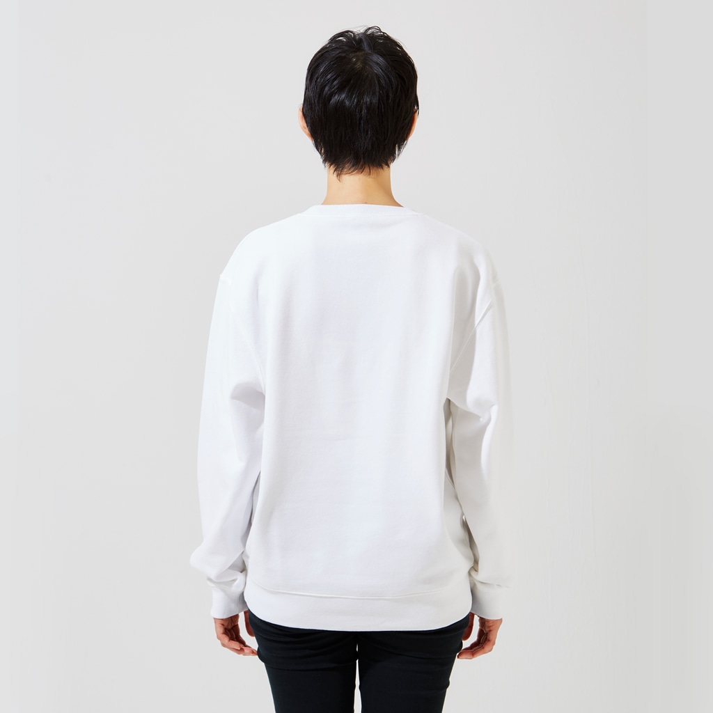 いきものや　のの（別館）の白いジンベイザメ Crew Neck Sweatshirt :model wear (back)