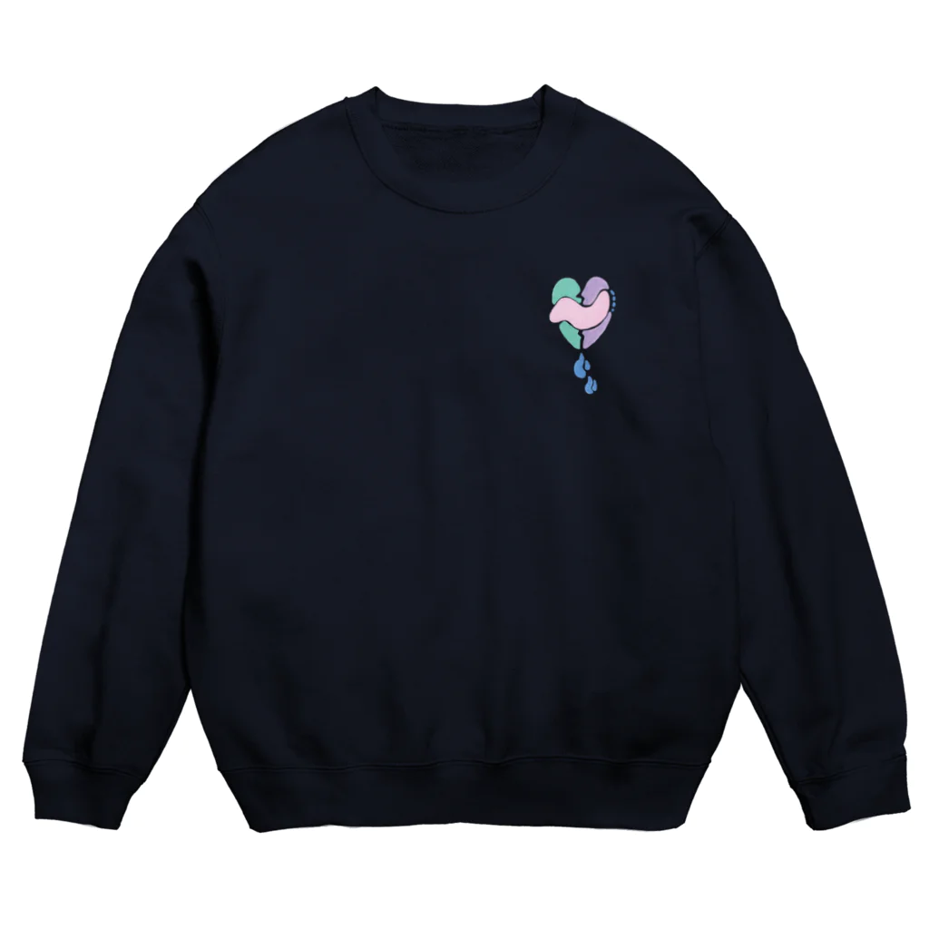 おえかきべやのHEART BREAK Crew Neck Sweatshirt