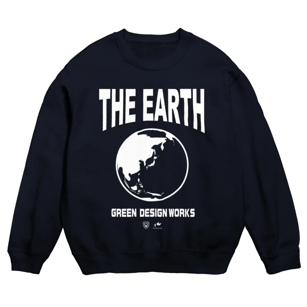 GREEN DESIGN WORKS　グリーンデザインワークスのTHE EARTH　スウェット（白インク）１４色 スウェット