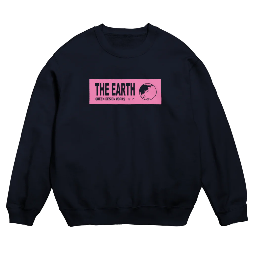 GREEN DESIGN WORKS　グリーンデザインワークスのTHE EARTHシンプルVer.　スウェット（ピンクインク）14色 スウェット