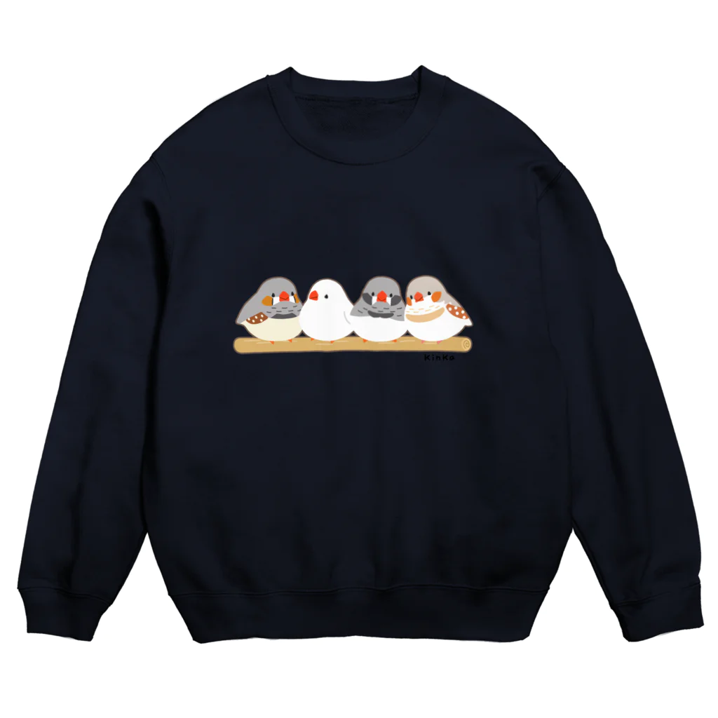 TeaDrop.Cのキンカチョウ（枠付き） Crew Neck Sweatshirt