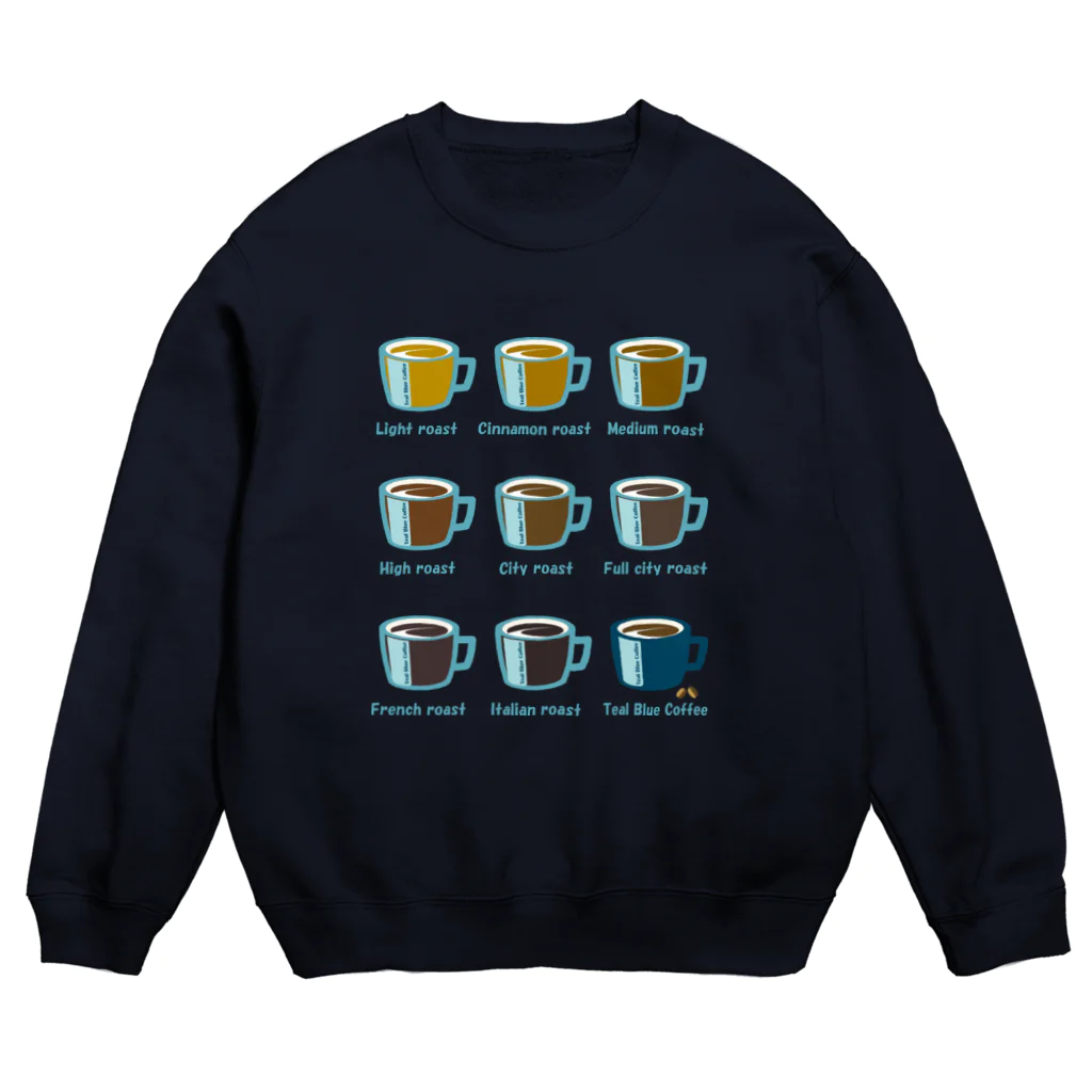 Teal Blue CoffeeのRoasted coffee Crew Neck Sweatshirt