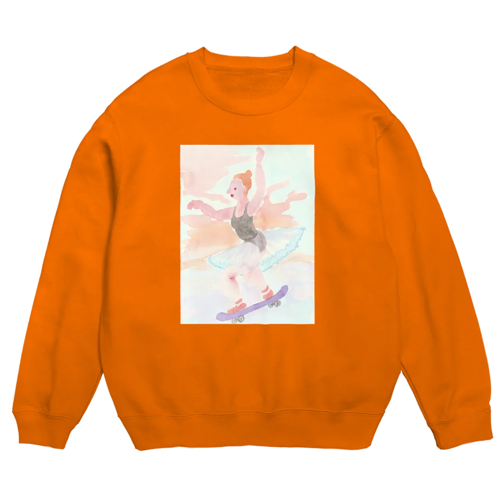 kenbikyo_designのバレリーナスケボーライダー Crew Neck Sweatshirt