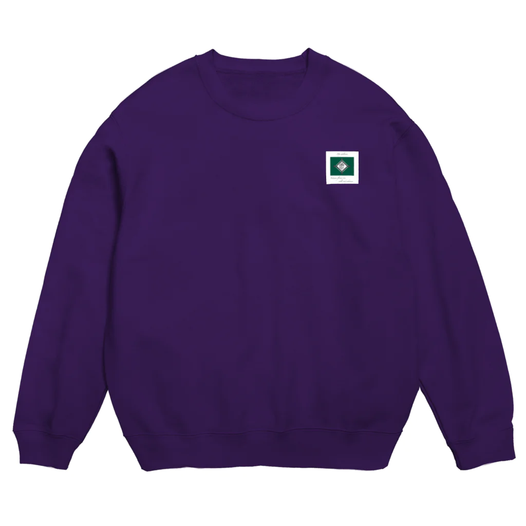 ゆにねこ惑星の❖僕のｴｰﾃﾞﾙﾜｲｽ❖緑色(小) Crew Neck Sweatshirt