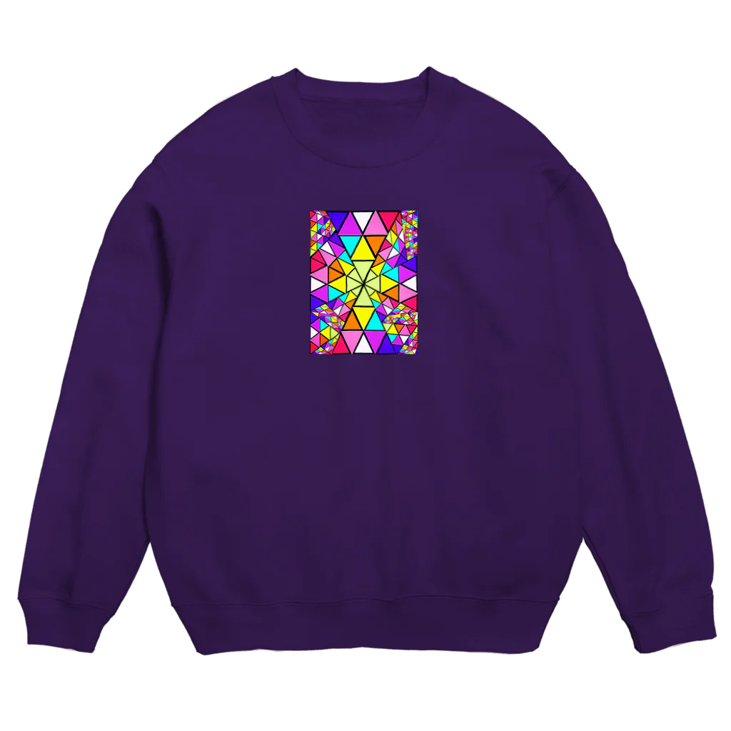 みにゃ次郎のステンドグラス Crew Neck Sweatshirt