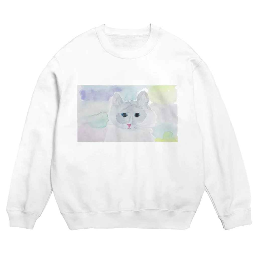 nana-eiのふわっふわねこ Crew Neck Sweatshirt