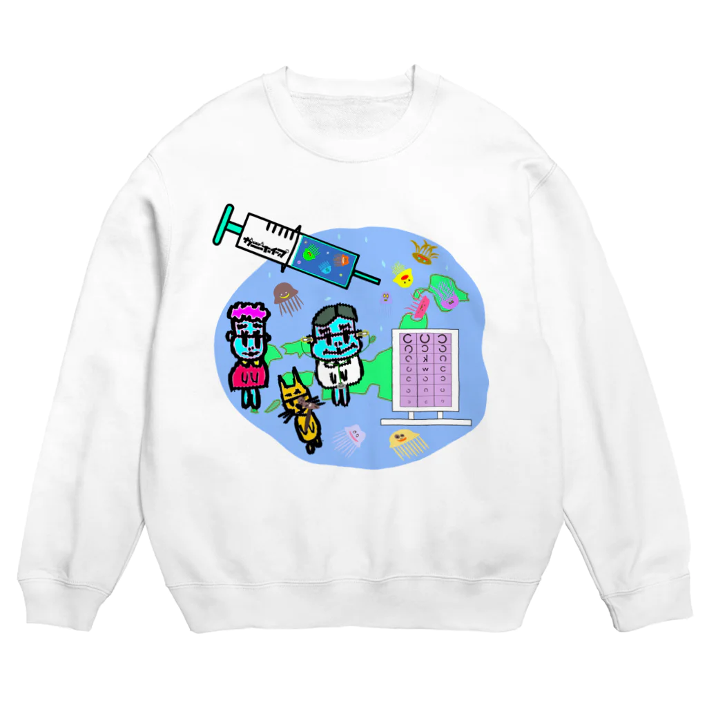 カニホイップのなんだかヤバイ Crew Neck Sweatshirt