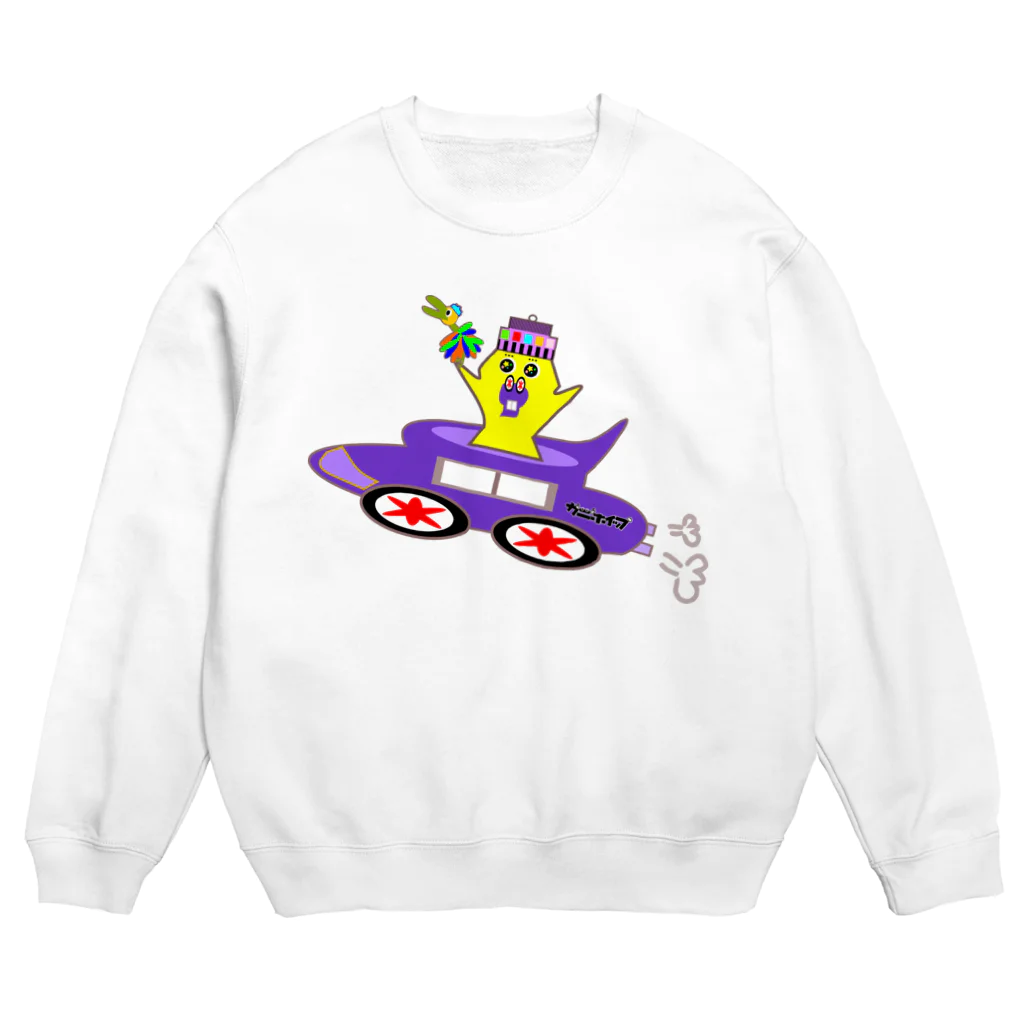 カニホイップの車でブーン Crew Neck Sweatshirt