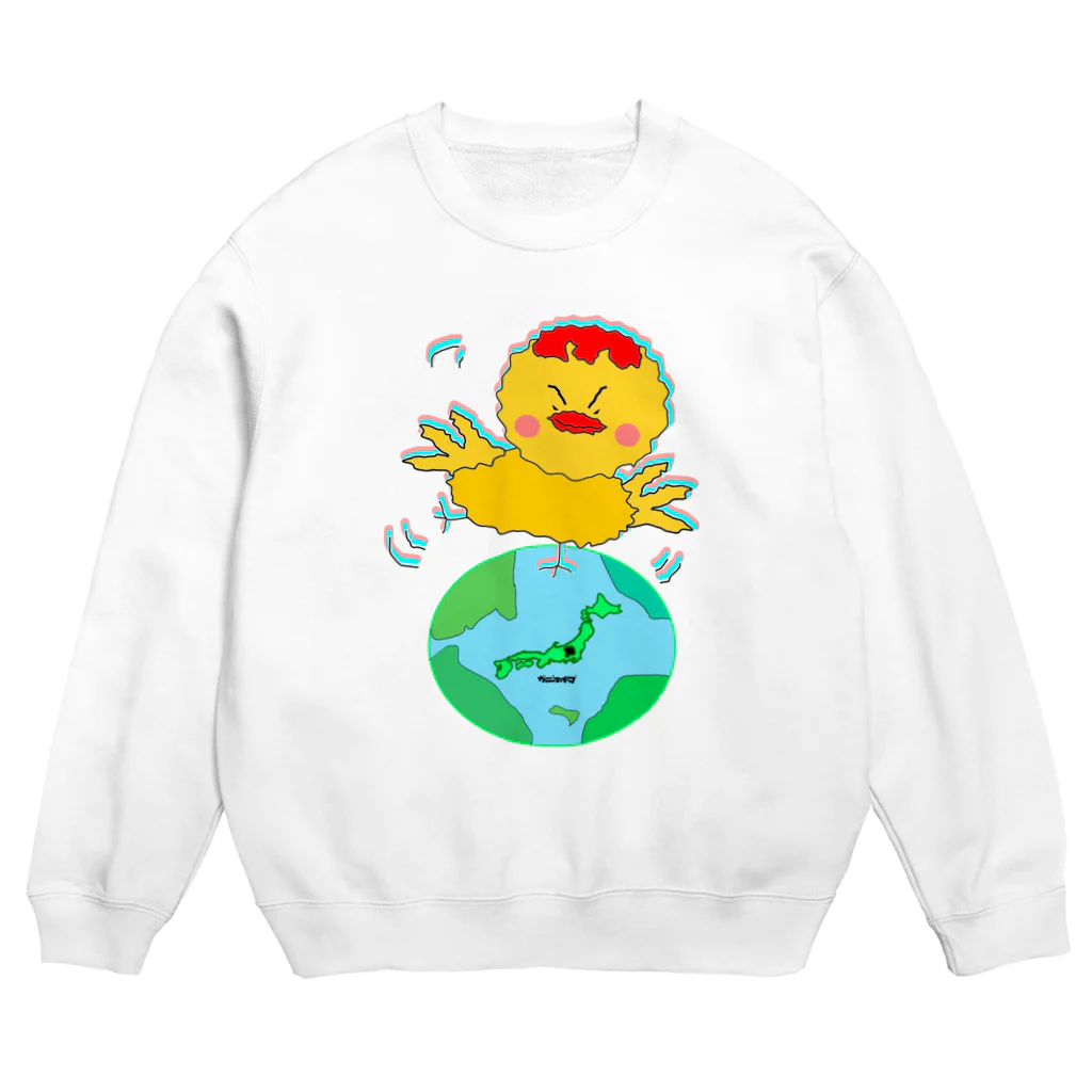 カニホイップのぷるぷるバランス Crew Neck Sweatshirt