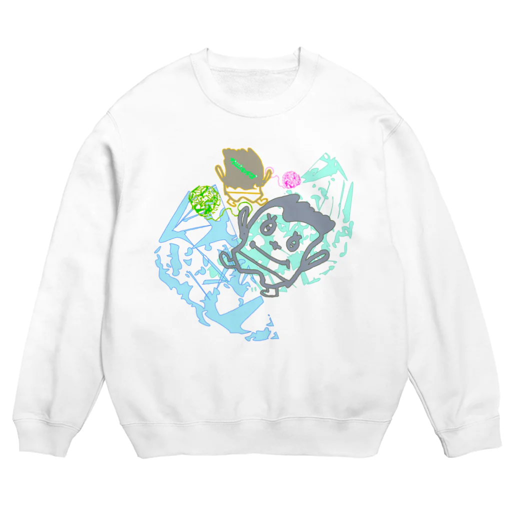 カニホイップの地球を毛玉に Crew Neck Sweatshirt