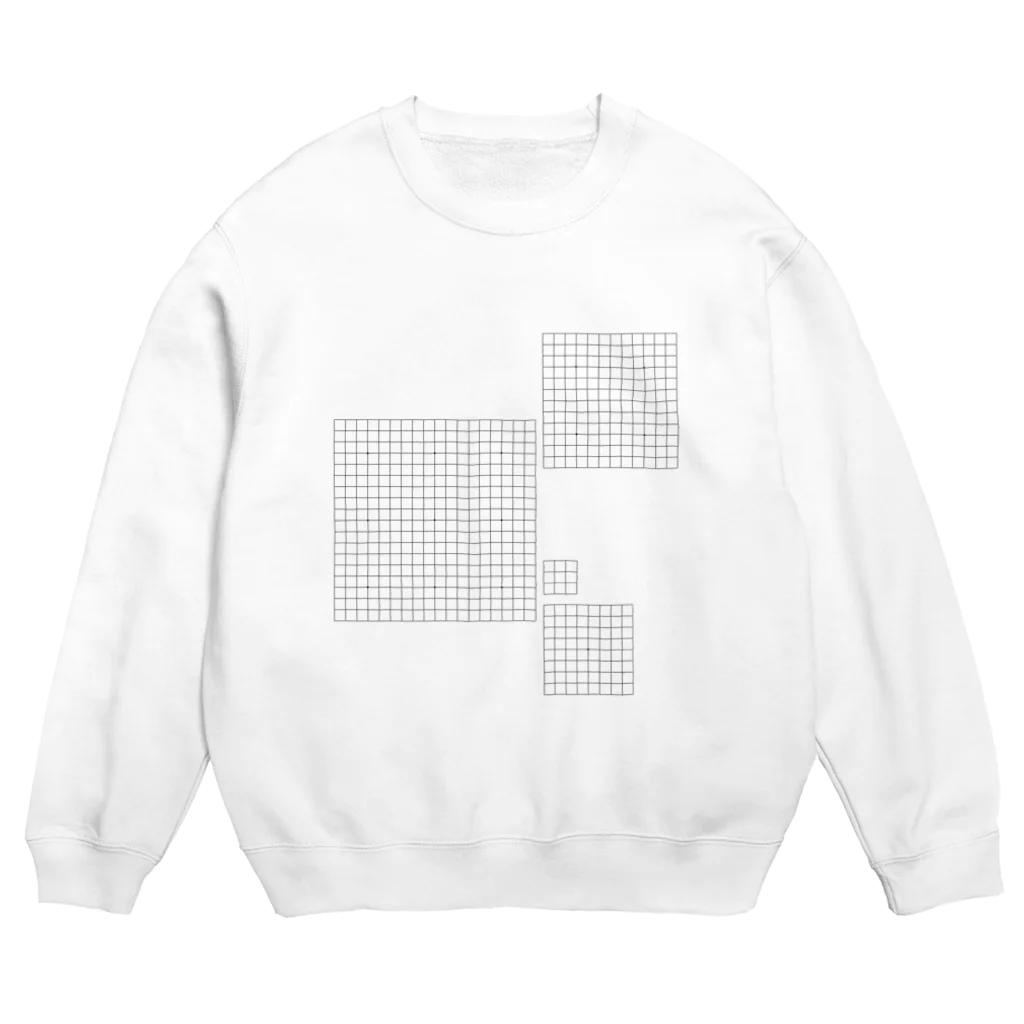 うぶすな京都の囲碁(升目線のみ碁盤4種類ミックス) Crew Neck Sweatshirt