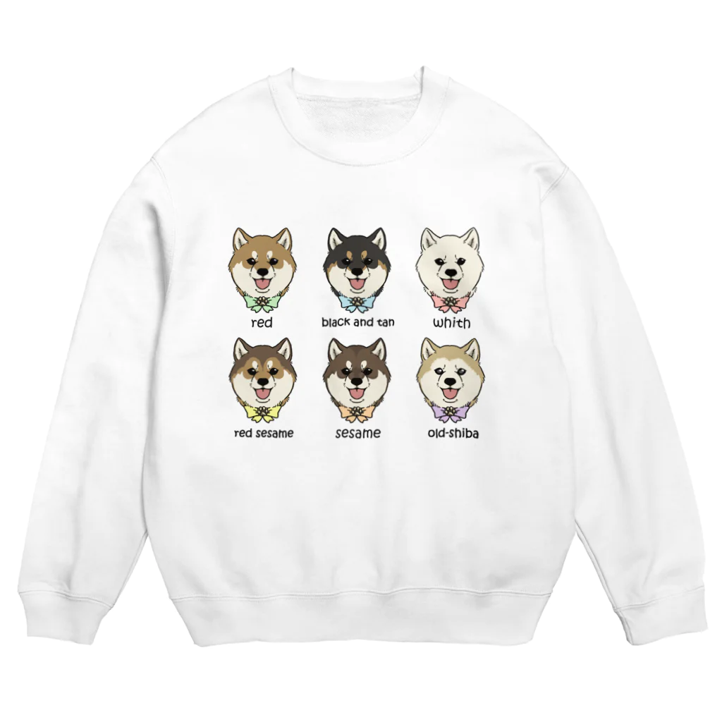 豆つぶのshiba-inu fanciers(集合) Crew Neck Sweatshirt