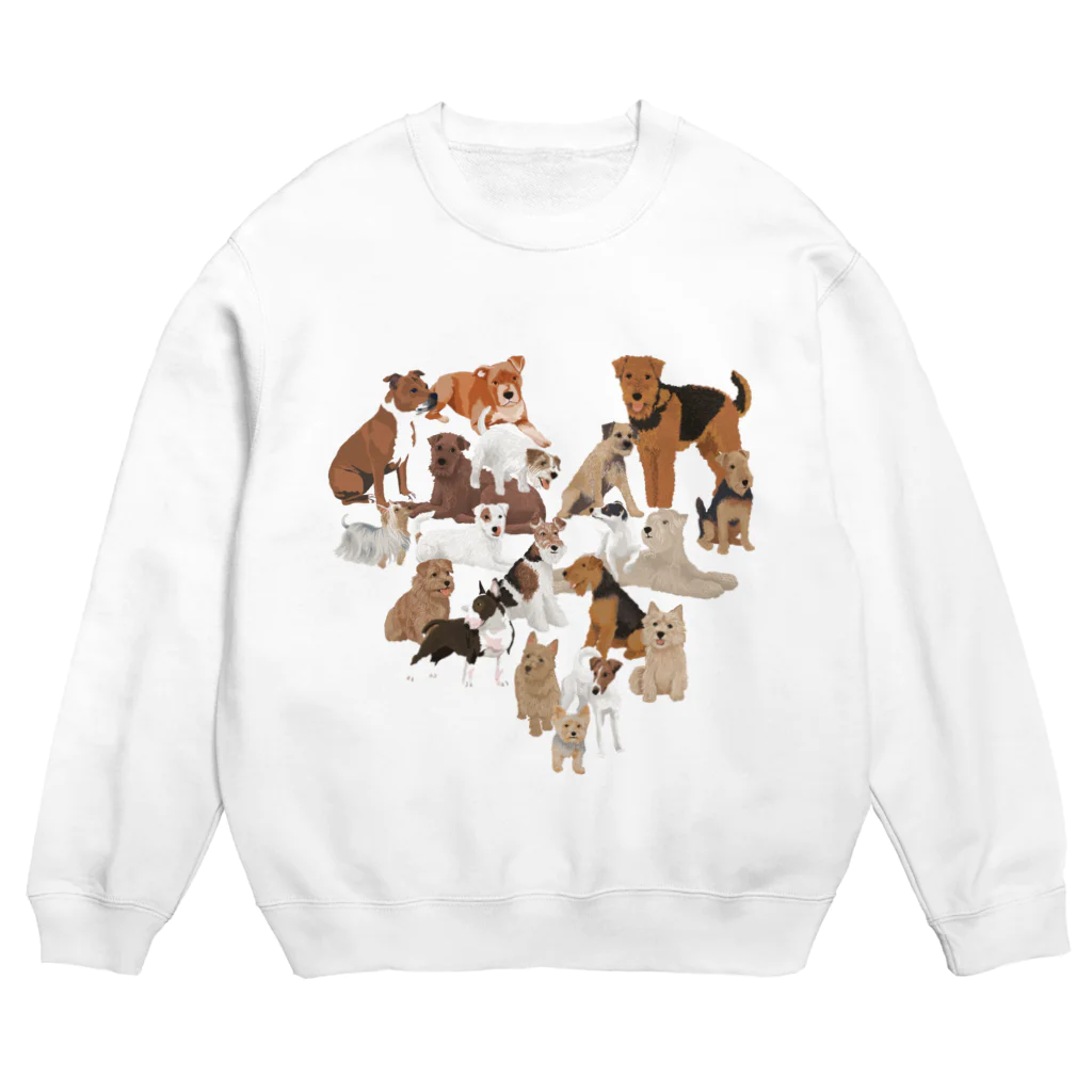 sayapochaccoのMy favorite terrier in the shape of a heart♥brown~beige~white スウェット