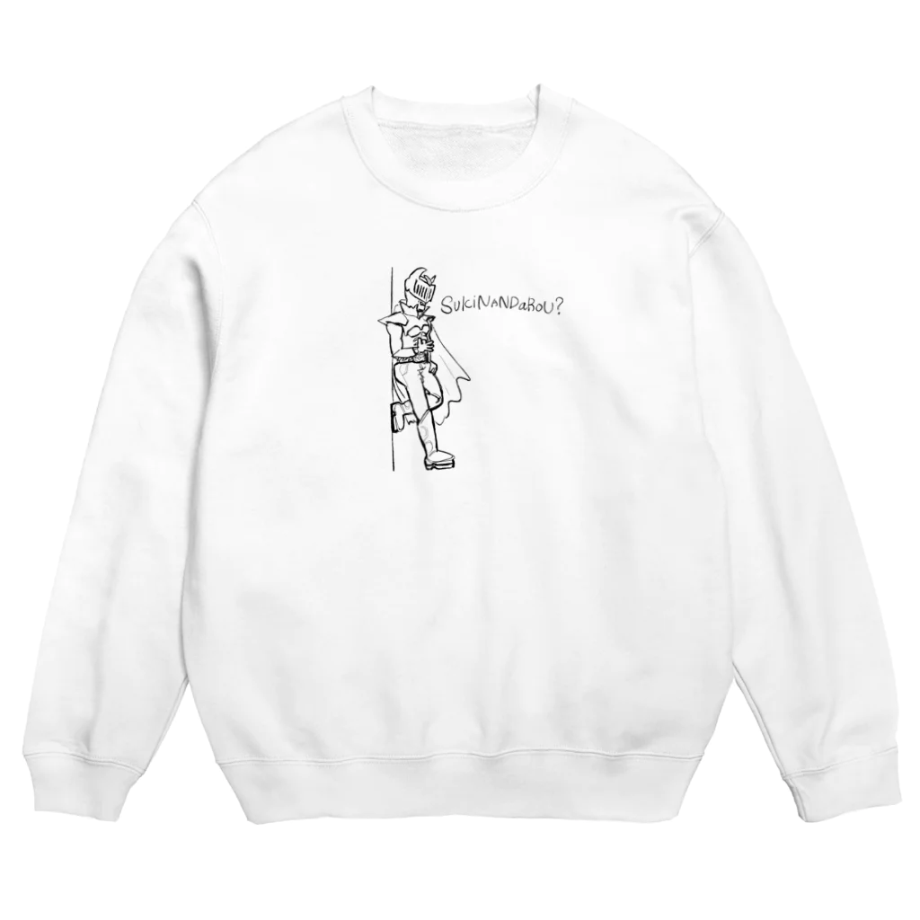 SHOPユリココズのブラックウォンバッドのボスが好きなんだろう（淡色の英語） Crew Neck Sweatshirt