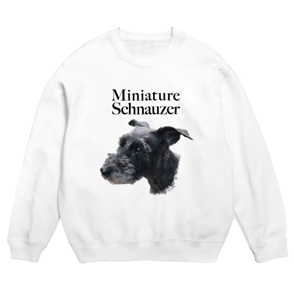 ayupachiのVintage Style M.Schnauzer Crew Neck Sweatshirt