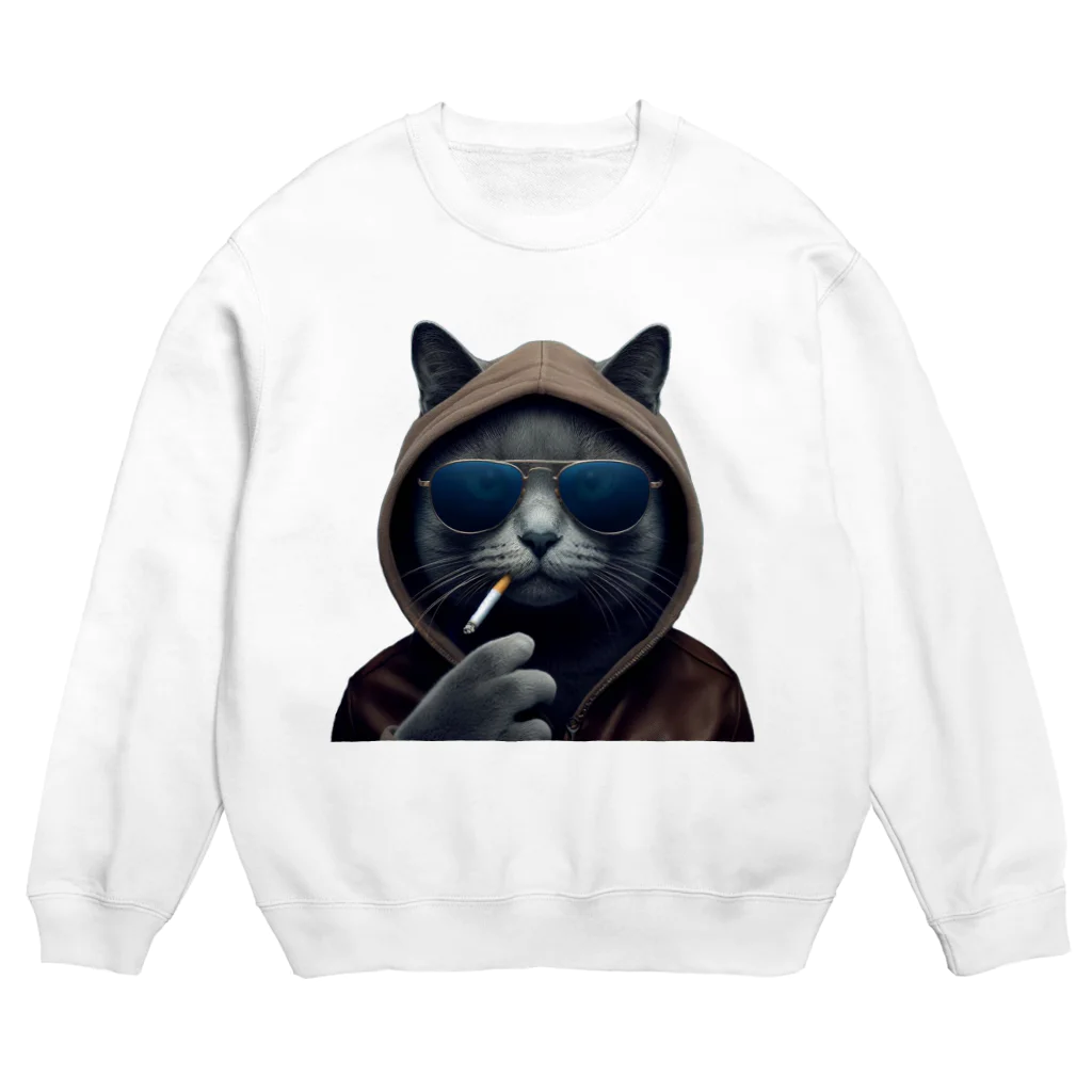 Anarchy-Attic！のSmoking Cat Crew Neck Sweatshirt