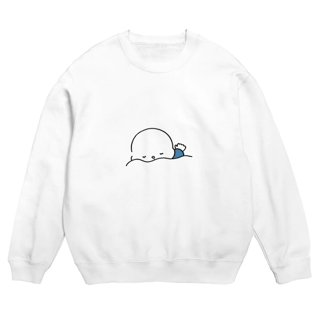 おでこ広い人のお店のすやすや(よだれ) Crew Neck Sweatshirt