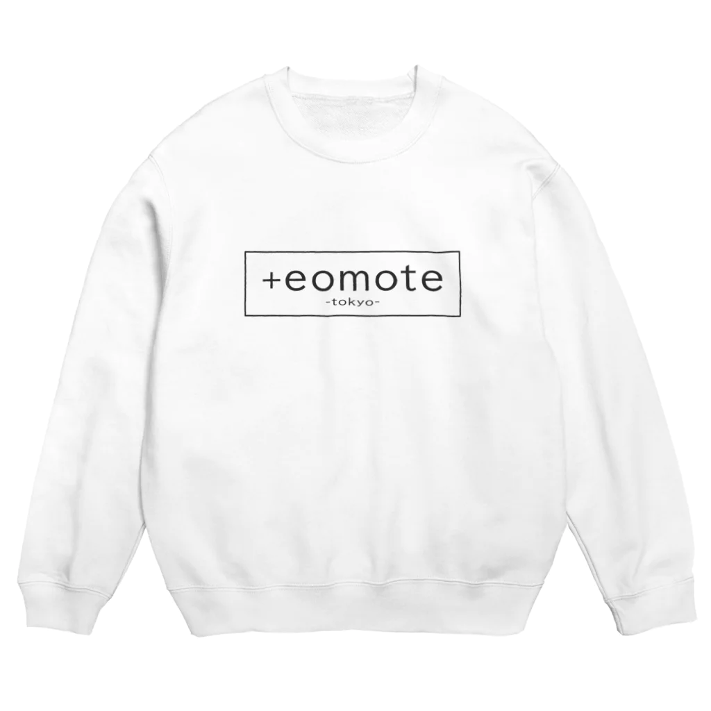 eomoteのeomoteのシンプルなロゴ（囲い文字）が入ったスウェット（白） Crew Neck Sweatshirt