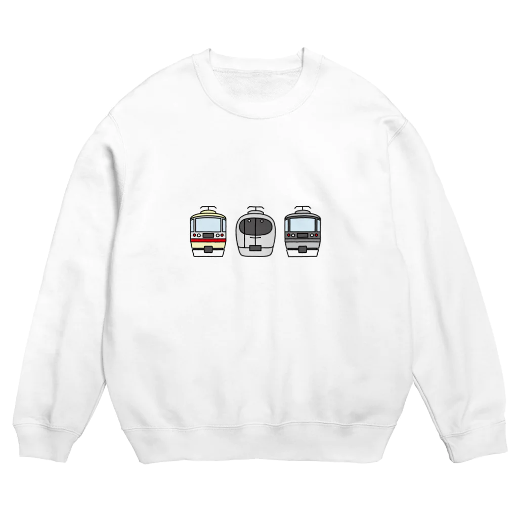 mononainaiの西武線特急3兄弟 Crew Neck Sweatshirt