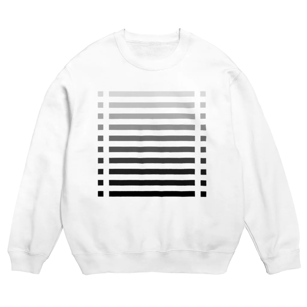 cooLunaのcolor bar - monochrome - Crew Neck Sweatshirt