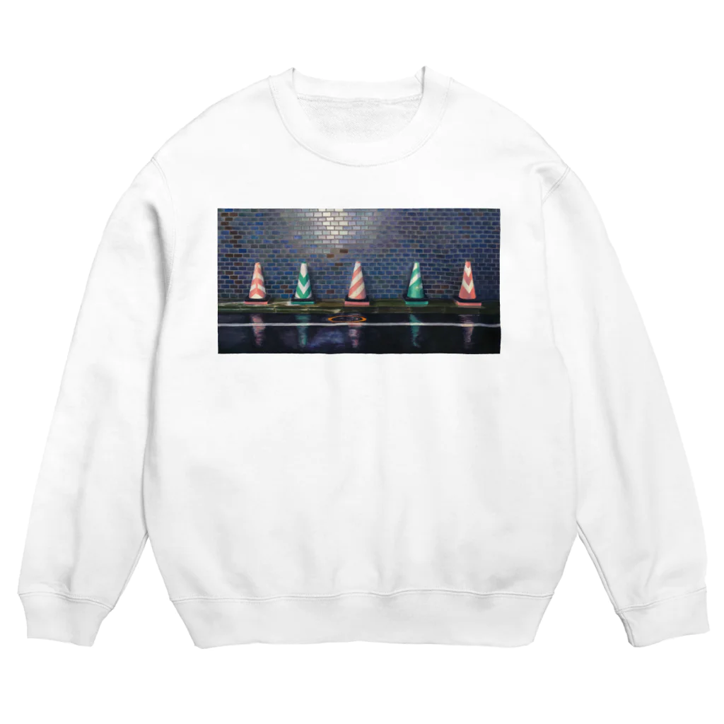 かよコーンショップのカラーコーン・雨のスーパーファイヴ Crew Neck Sweatshirt