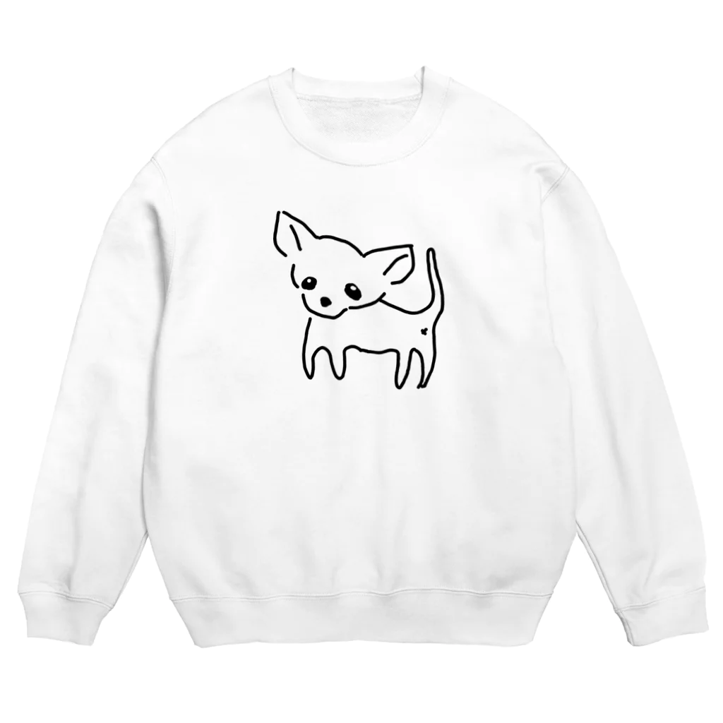 akane_art（茜音工房）のゆるチワワ（クリア） Crew Neck Sweatshirt