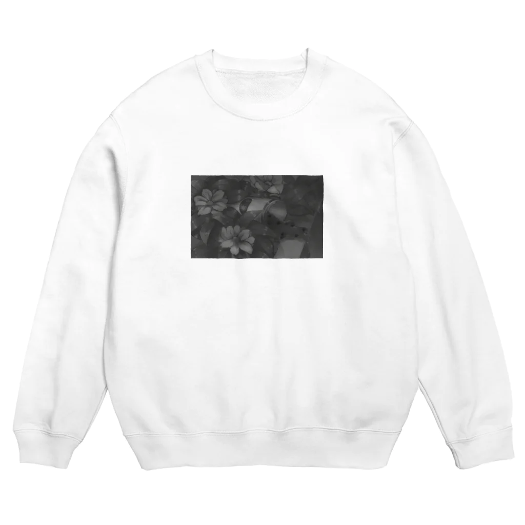 おしゃれ屋さんの倒れるタピオカ（mono ver.） Crew Neck Sweatshirt