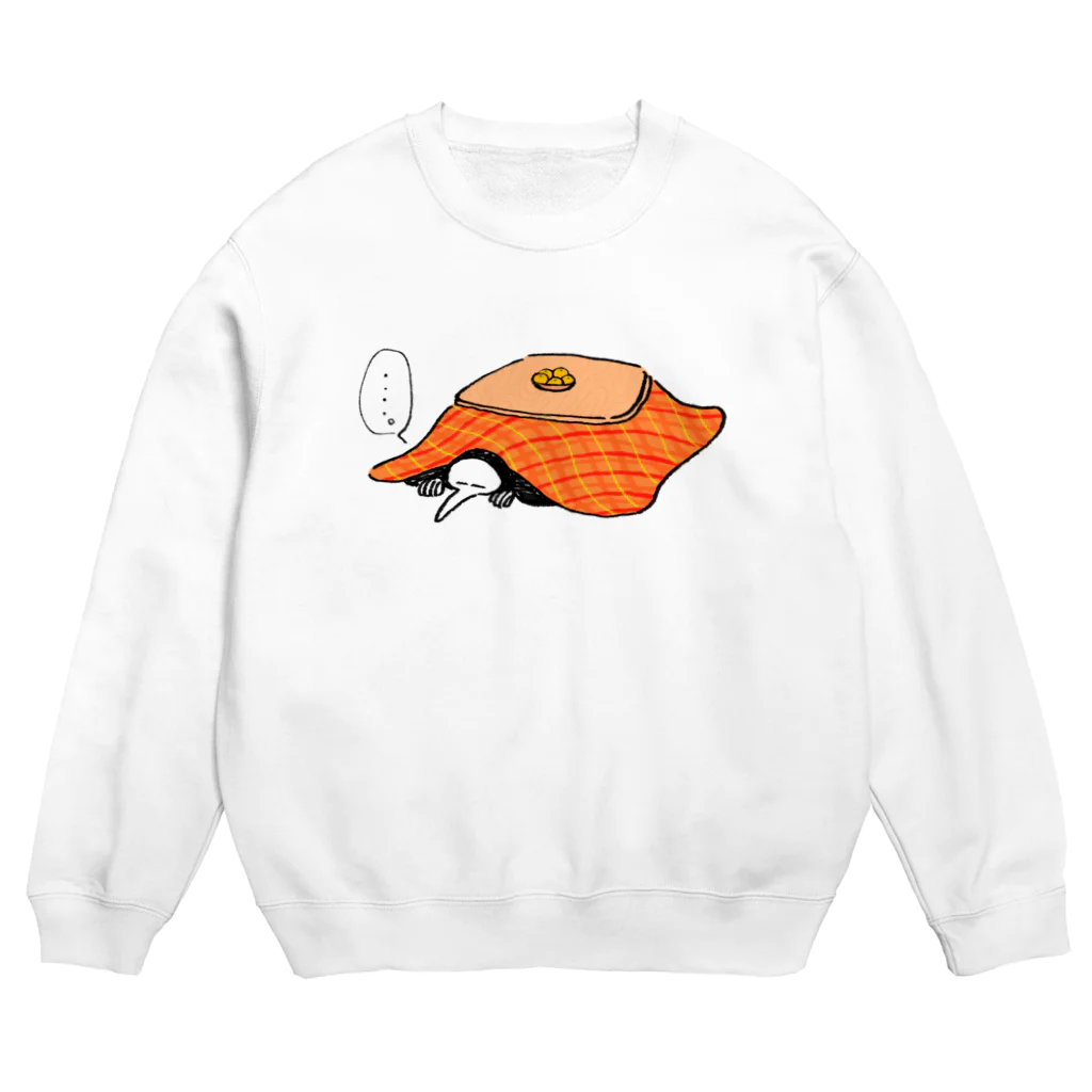 奇妙な倉庫 骨狩工房の炬燵から出たくないペスマス君 Crew Neck Sweatshirt