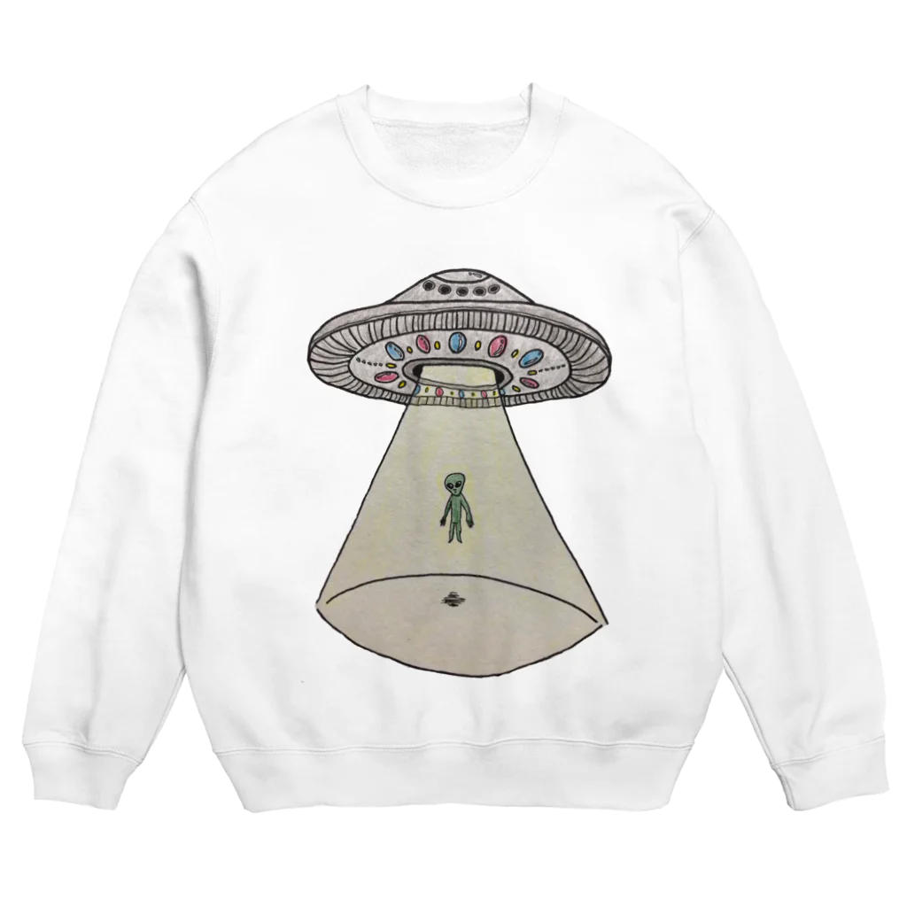 サユリアリティネオ🛸のUFOから宇宙人 Crew Neck Sweatshirt