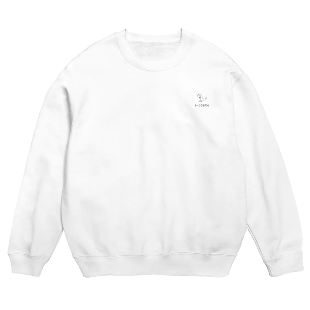 modern（モダン）のヤモリくんシンプルスウェット（黒線ver） Crew Neck Sweatshirt