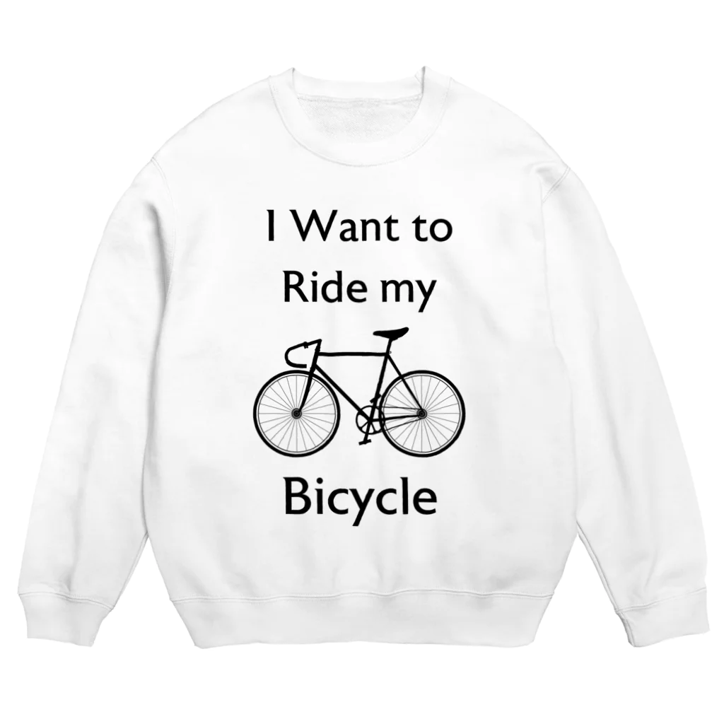 kg_shopのI Want to Ride my Bicycle Crew Neck Sweatshirt