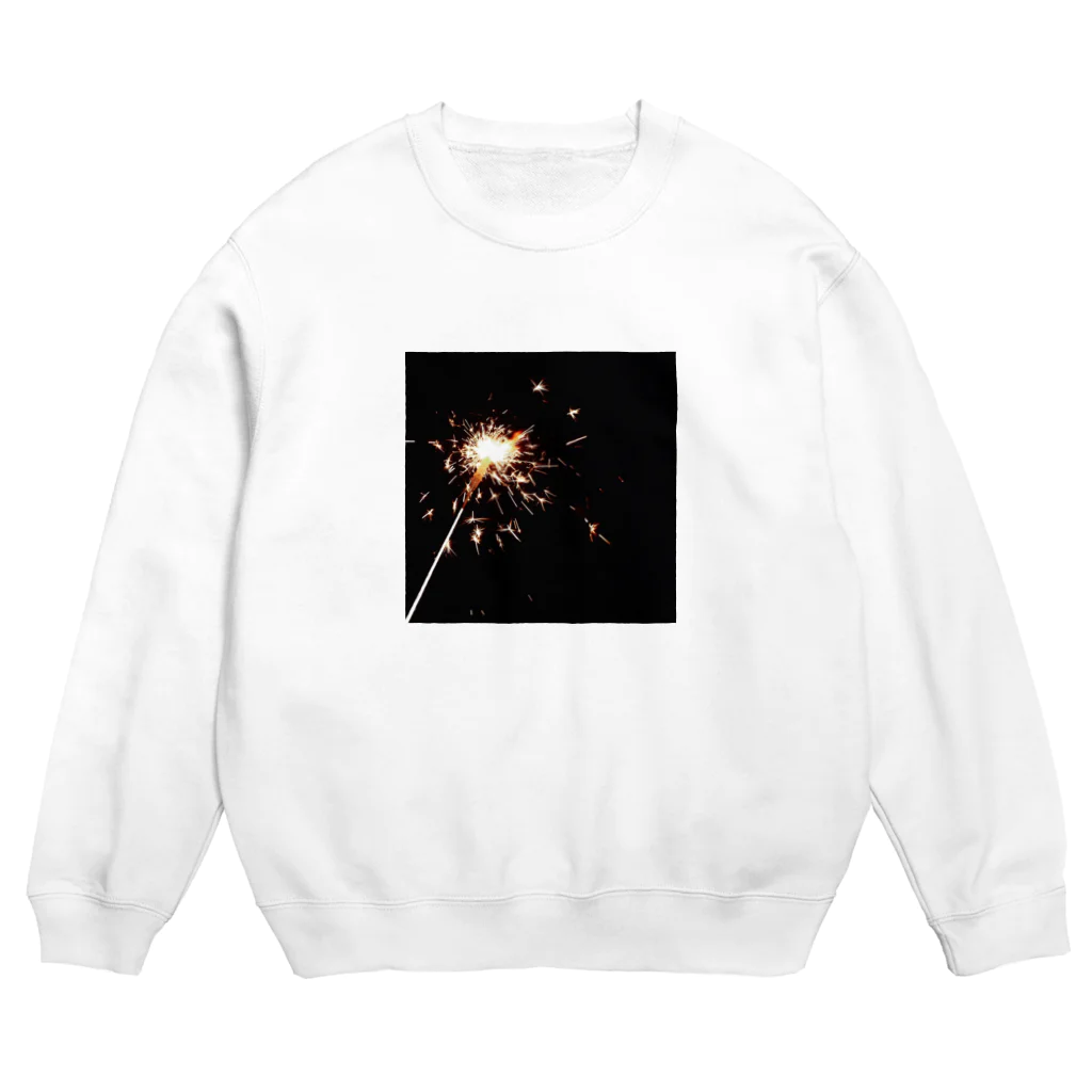 micro worldの線香花火 Crew Neck Sweatshirt